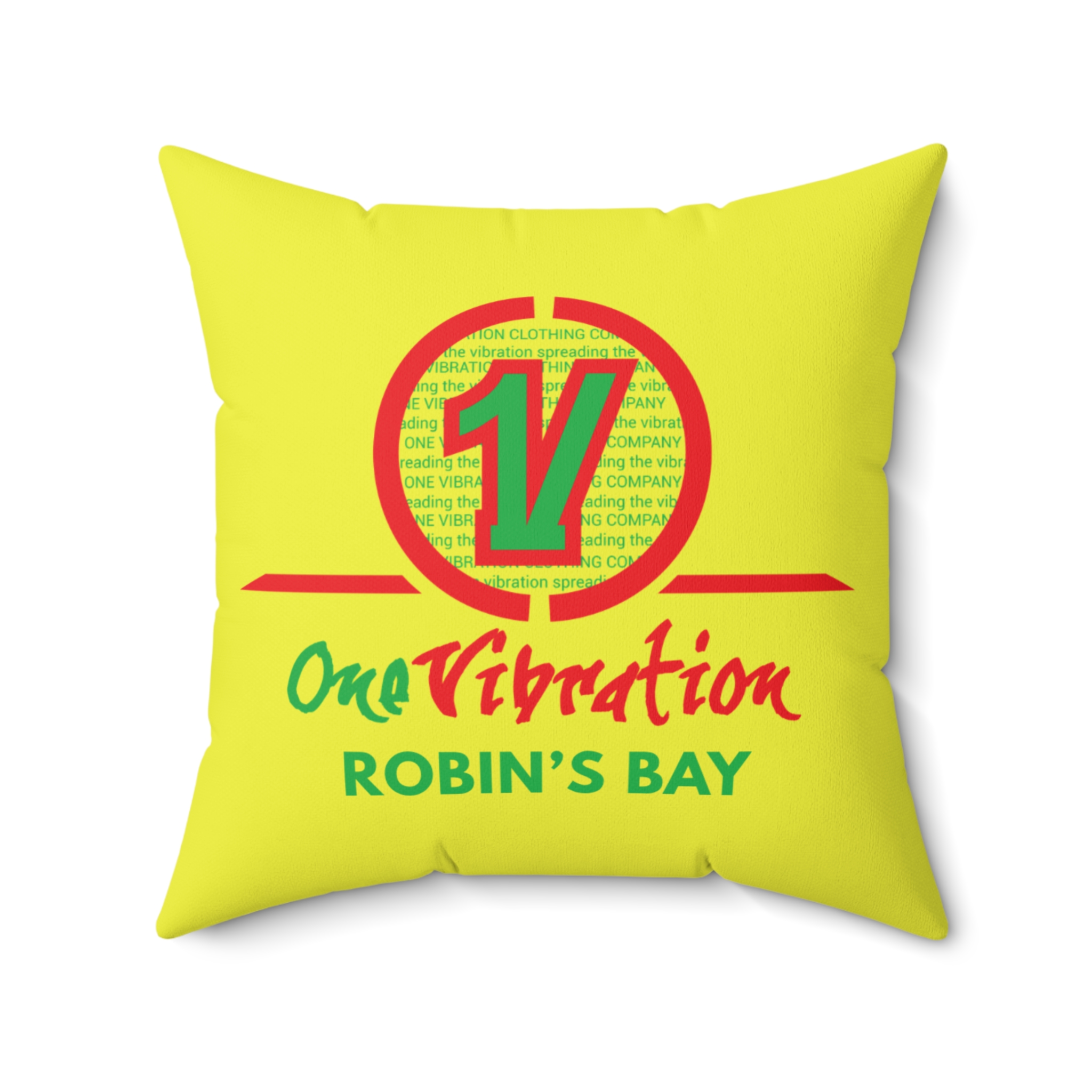 one vibration robin’s bay decorative pillow — reggae inspired logo throw pillow one vibration robin’s bay decorative pillow — reggae inspired logo throw pillow
