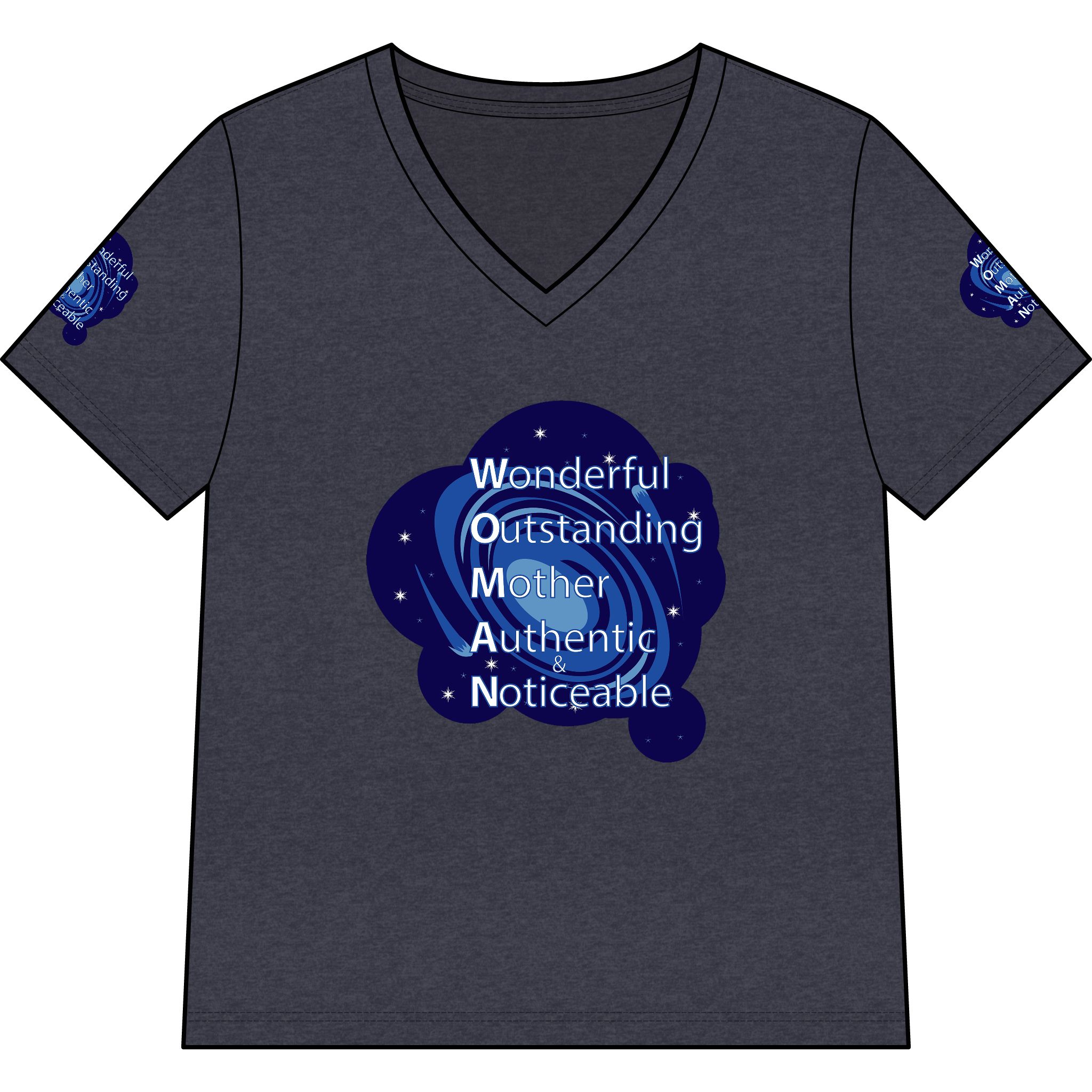 mother acrostic v neck tee — "wonderful outstanding mother authentic noticeable" mother acrostic v neck tee — "wonderful outstanding mother authentic noticeable"