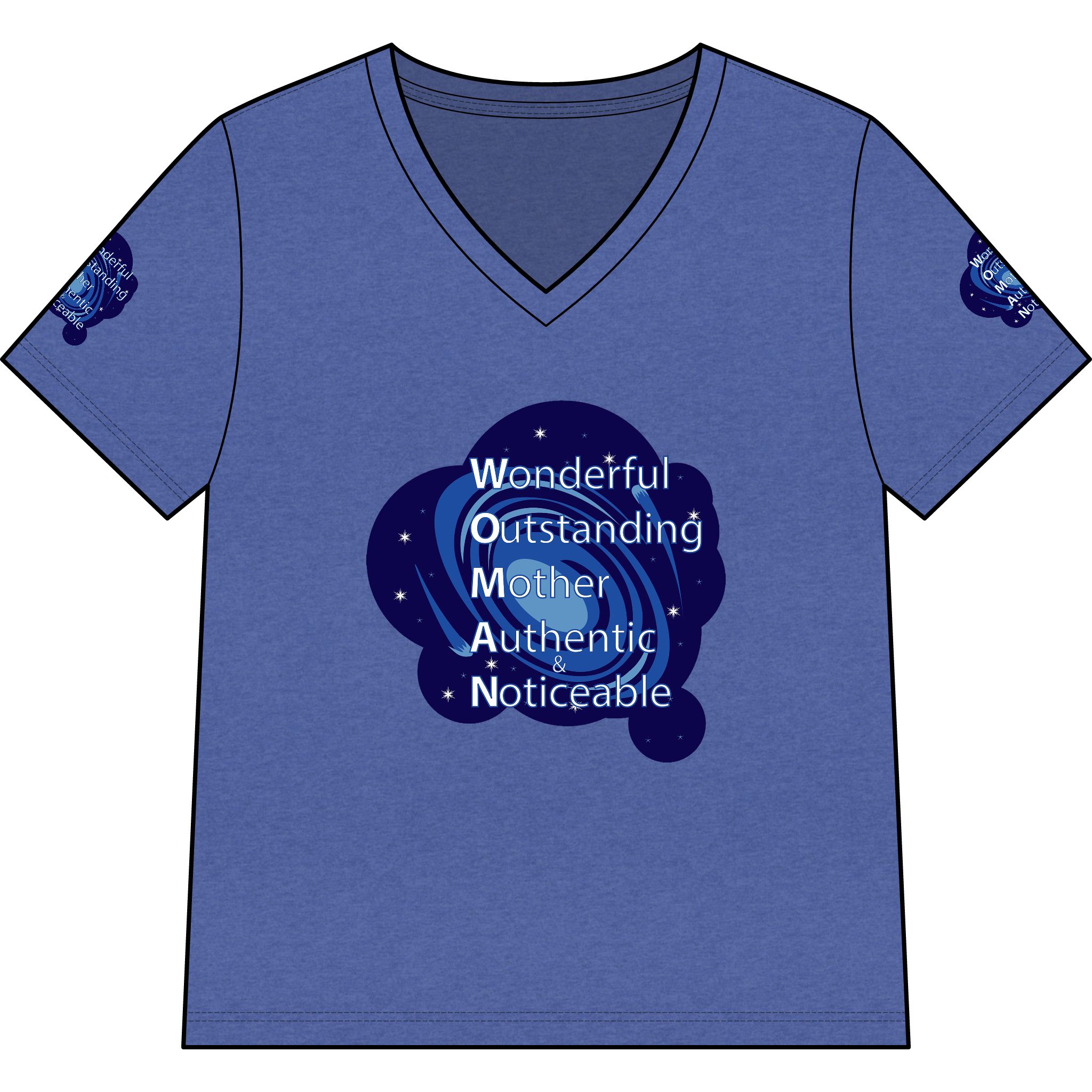 mother acrostic v neck tee — "wonderful outstanding mother authentic noticeable" mother acrostic v neck tee — "wonderful outstanding mother authentic noticeable"