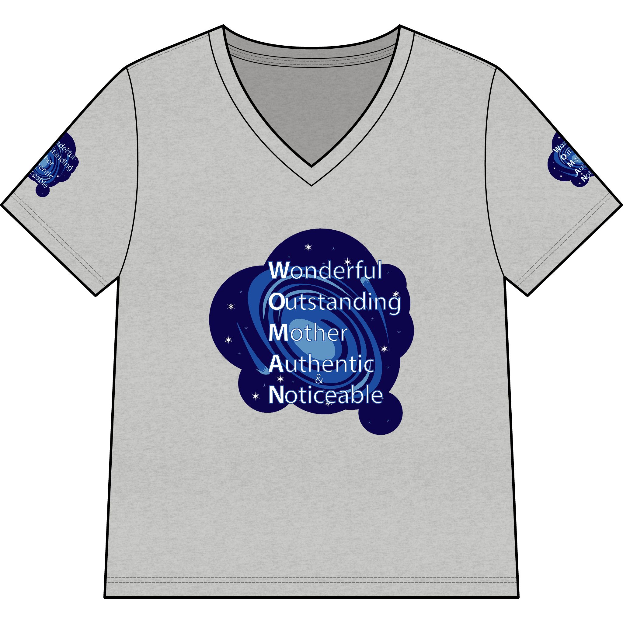 mother acrostic v neck tee — "wonderful outstanding mother authentic noticeable" mother acrostic v neck tee — "wonderful outstanding mother authentic noticeable"