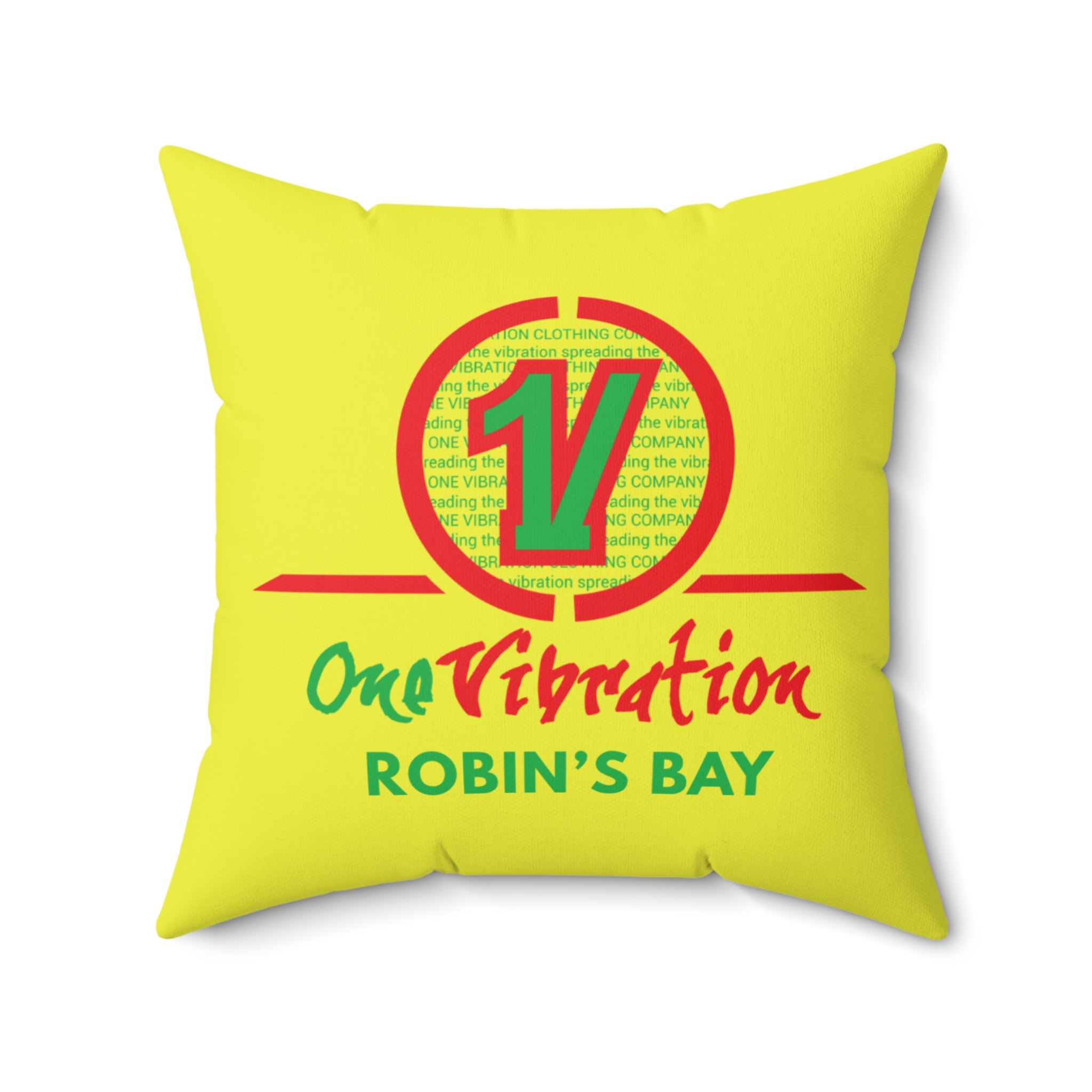one vibration robin’s bay decorative pillow — reggae inspired logo throw pillow one vibration robin’s bay decorative pillow — reggae inspired logo throw pillow