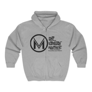 'one vibration' movement logo zip up sweatshirt