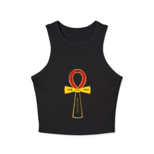 ankh symbol crop tank top — afrocentric faith & confidence racerback