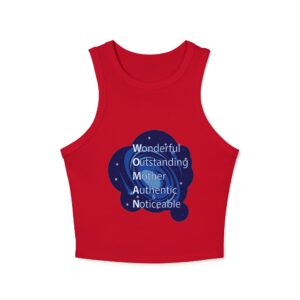 racer tank — "wonderful outstanding mother" galaxy acronym design