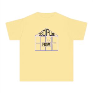 youth tee — "discipline from home" house graphic kids shirt