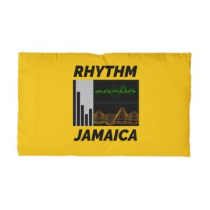 rhythm jamaica microfiber pillowcase – reggae vibes music wave design