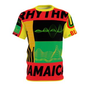 jamaica rhythm all over print tee