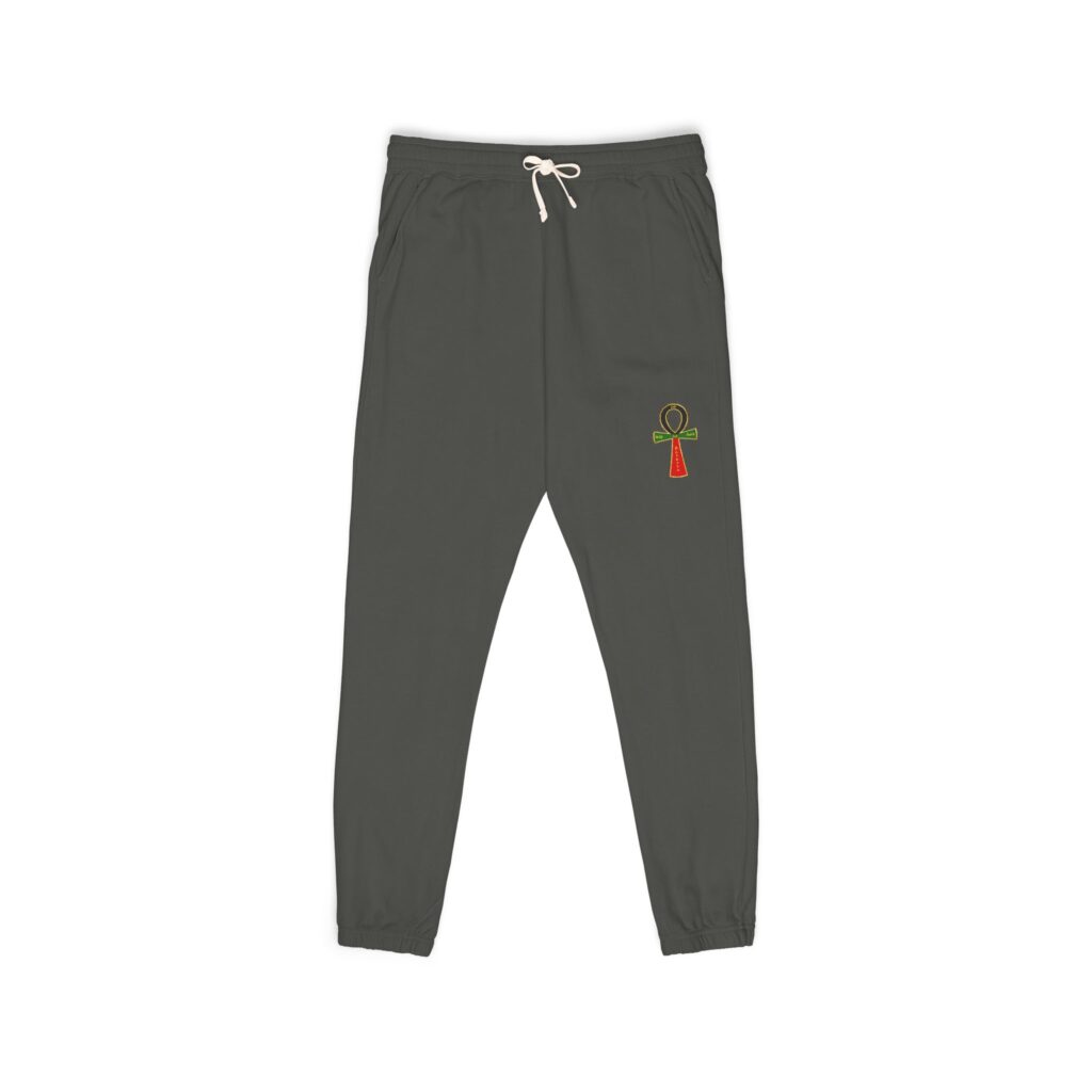 anhk graphic sweatpants — casual fleece joggers