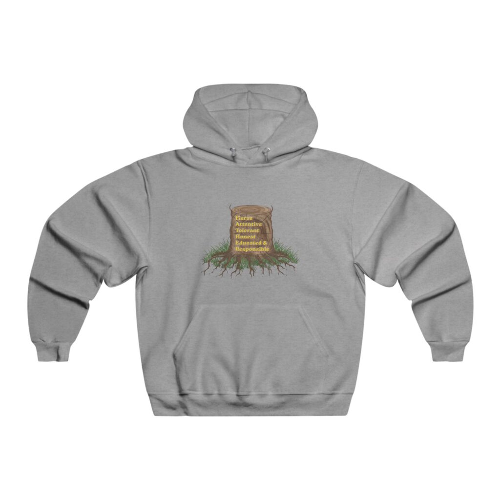 hoodie — 'roots of strength' tombstone graphic hooded sweatshirt