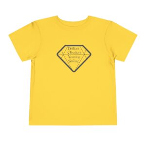 toddler tee — 'brilliant obedient yearning strong' diamond graphic