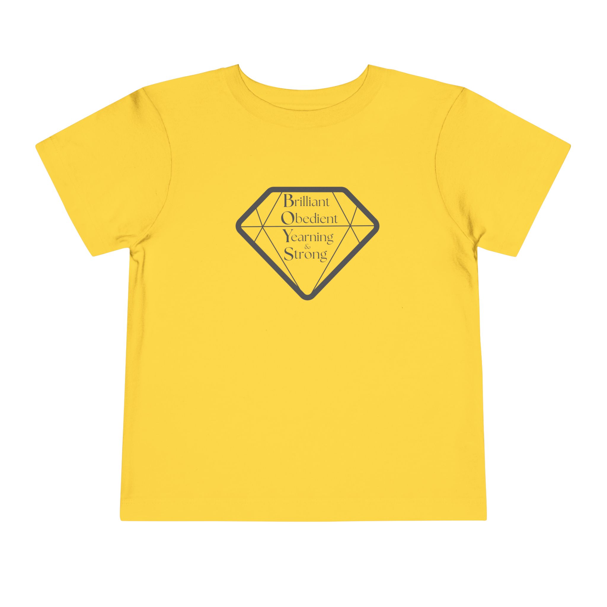 toddler tee — 'brilliant obedient yearning strong' diamond graphic toddler tee — 'brilliant obedient yearning strong' diamond graphic