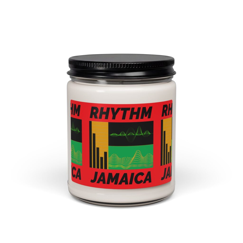 jamaica rhythm scented soy candle — 9oz tropical reggae aromas