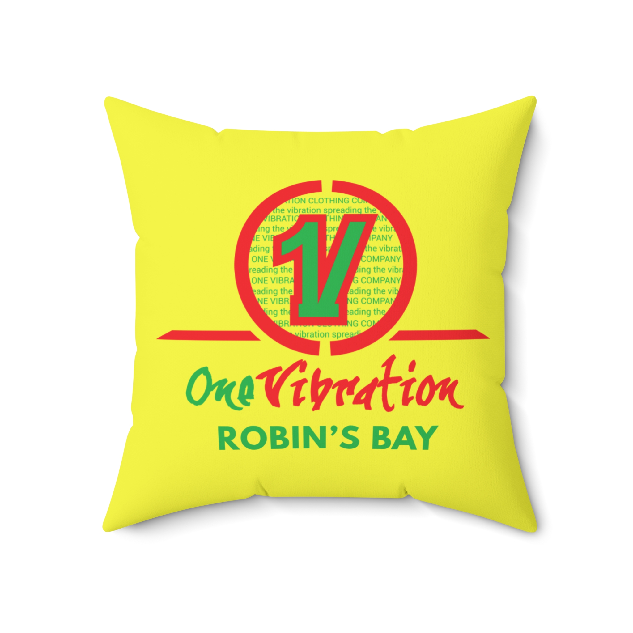 one vibration robin’s bay decorative pillow — reggae inspired logo throw pillow one vibration robin’s bay decorative pillow — reggae inspired logo throw pillow