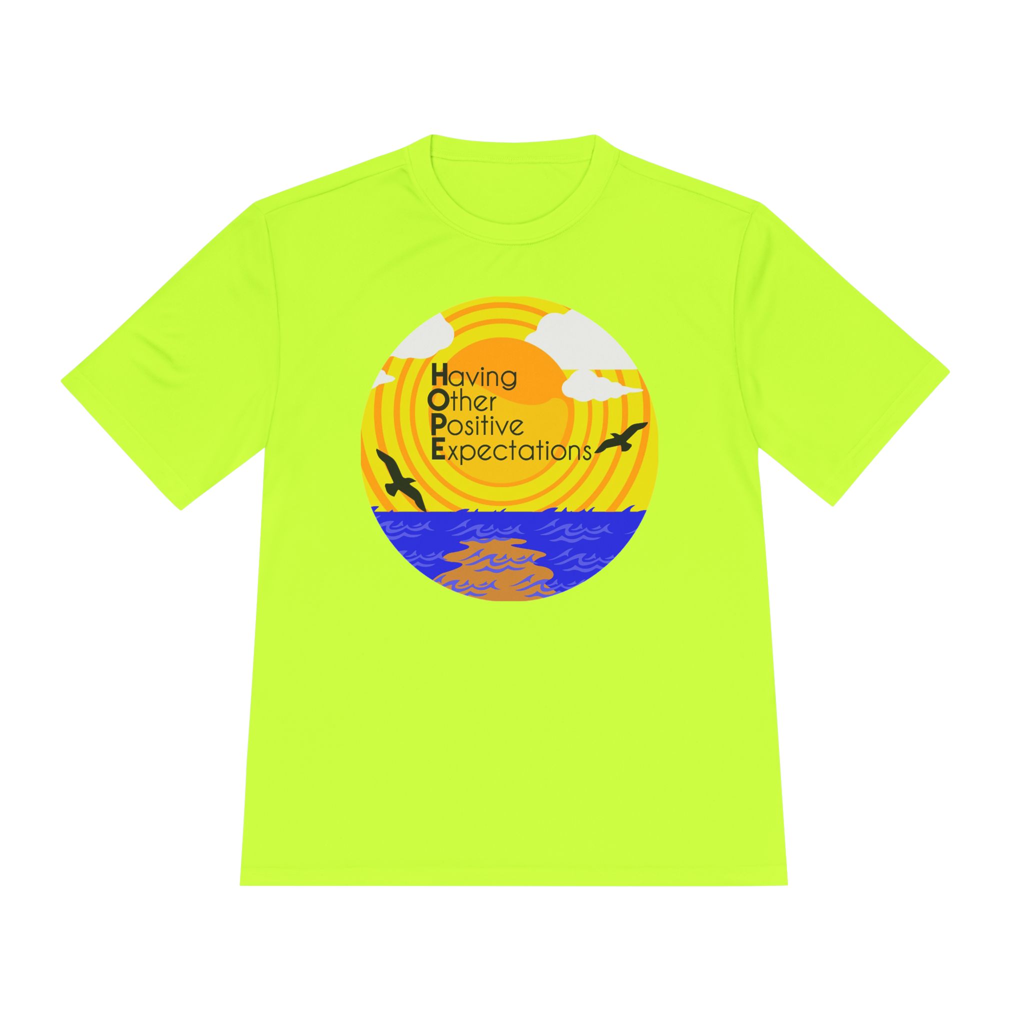 positive expectations sunscape tee — "having other positive expectations" moisture wicking shirt positive expectations sunscape tee — "having other positive expectations" moisture wicking shirt