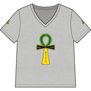 ankh symbol v neck tee — empowerment @ one vibration graphic shirt