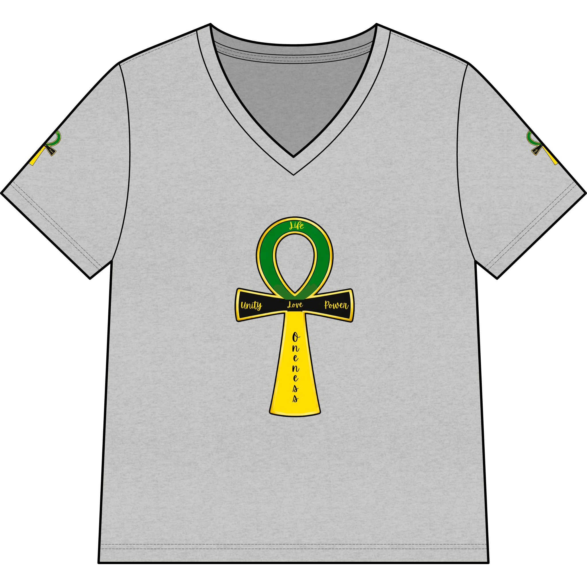 ankh symbol v neck tee — empowerment @ one vibration graphic shirt ankh symbol v neck tee — empowerment @ one vibration graphic shirt