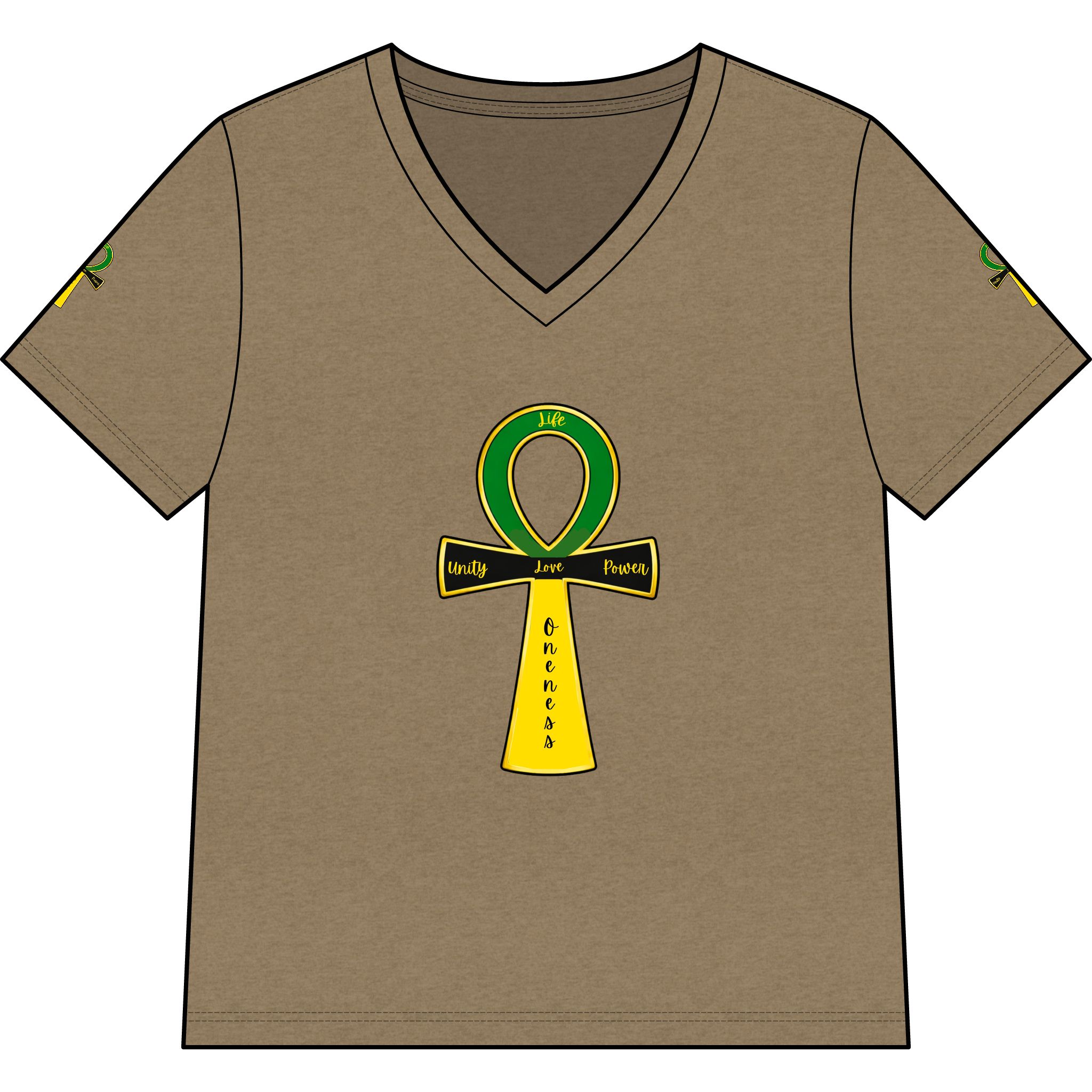 ankh symbol v neck tee — empowerment @ one vibration graphic shirt ankh symbol v neck tee — empowerment @ one vibration graphic shirt