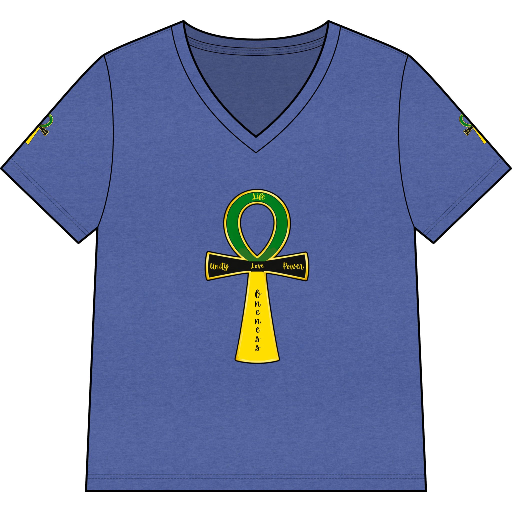 ankh symbol v neck tee — empowerment @ one vibration graphic shirt ankh symbol v neck tee — empowerment @ one vibration graphic shirt