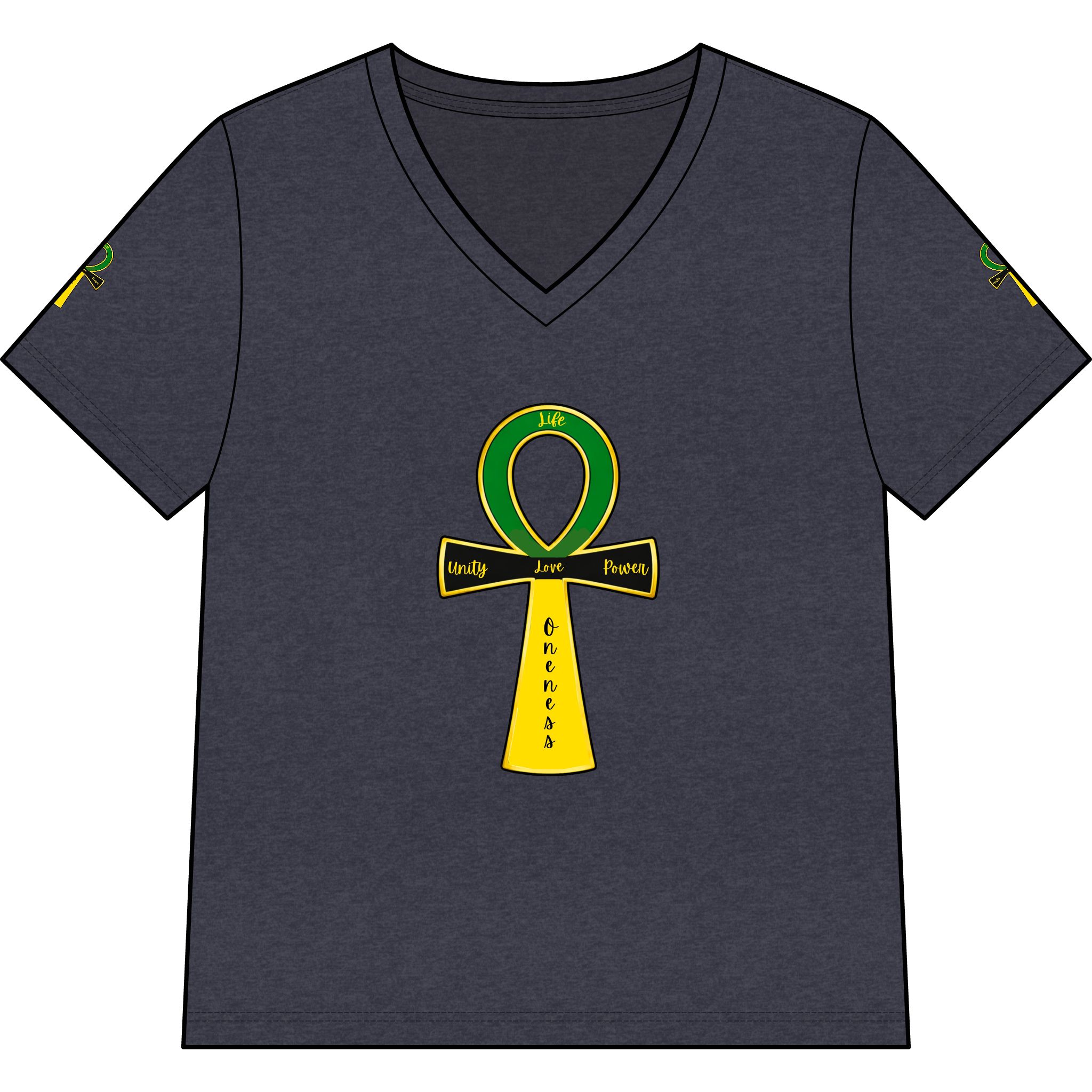 ankh symbol v neck tee — empowerment @ one vibration graphic shirt ankh symbol v neck tee — empowerment @ one vibration graphic shirt