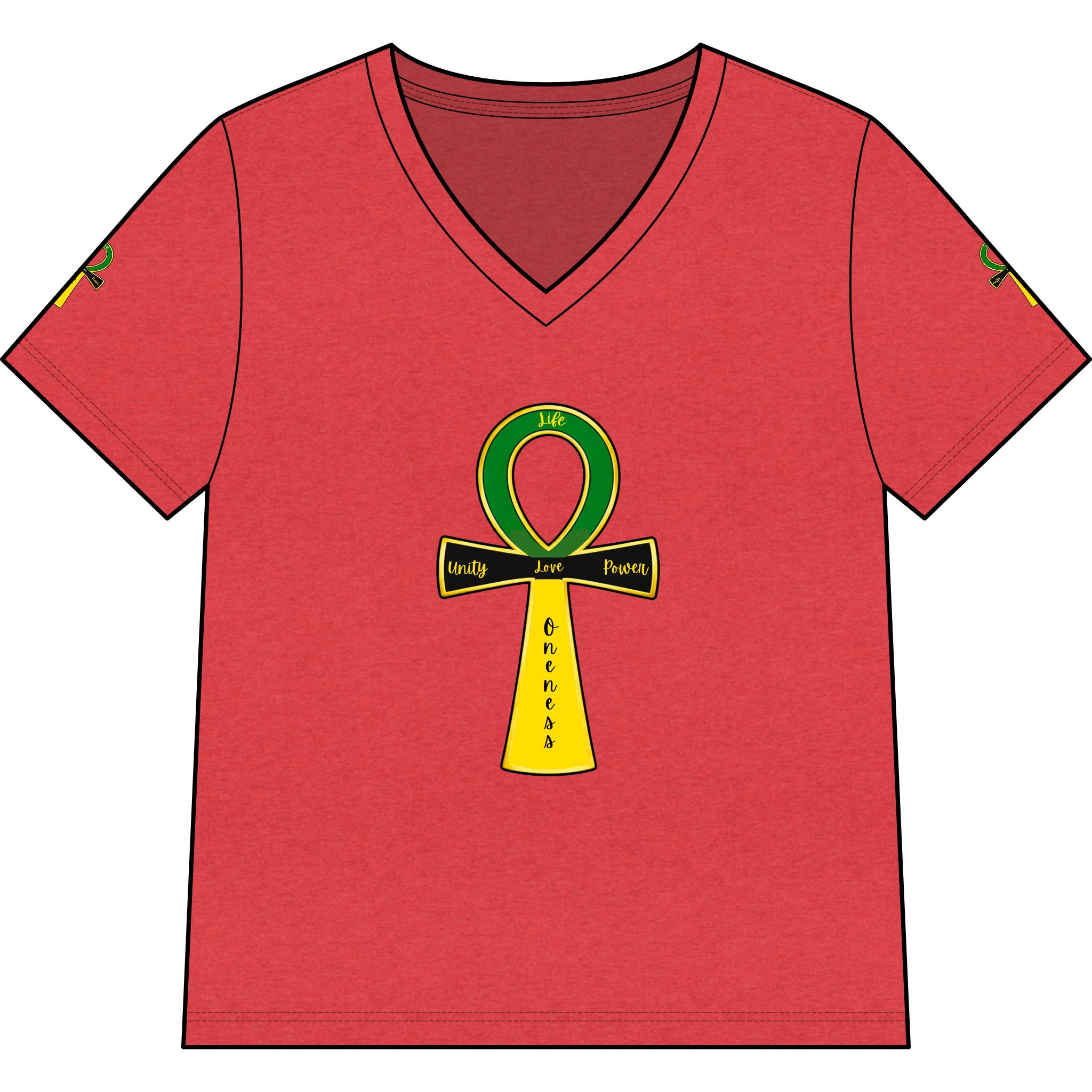 ankh symbol v neck tee — empowerment @ one vibration graphic shirt ankh symbol v neck tee — empowerment @ one vibration graphic shirt