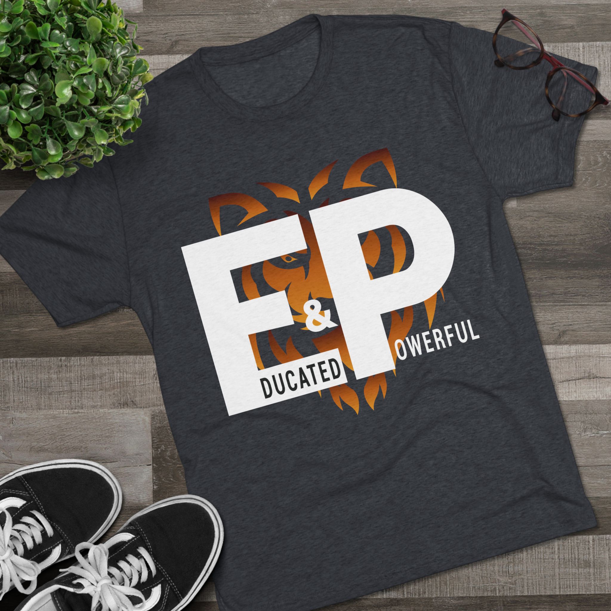 educated & powerful (e&p) tiger graphic tee educated & powerful (e&p) tiger graphic tee