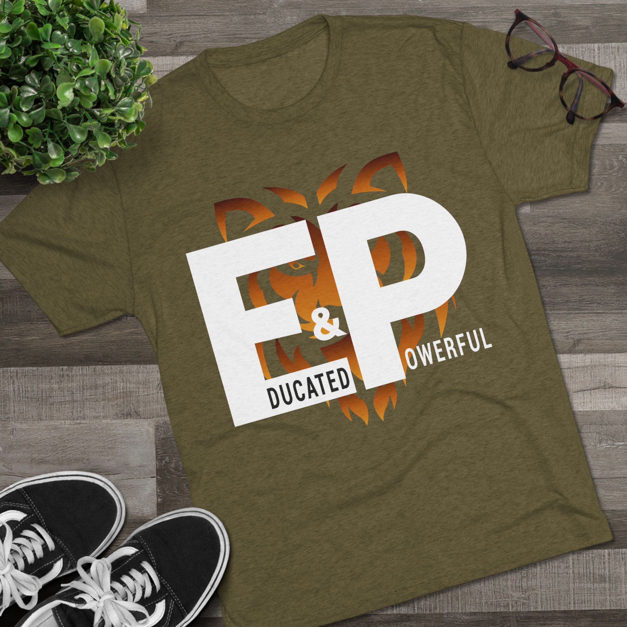 educated & powerful (e&p) tiger graphic tee educated & powerful (e&p) tiger graphic tee