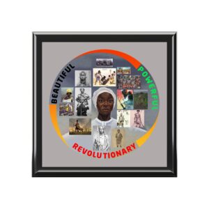 revolutionary jewelry box — "beautiful powerful revolutionary" afrocentric keepsake box