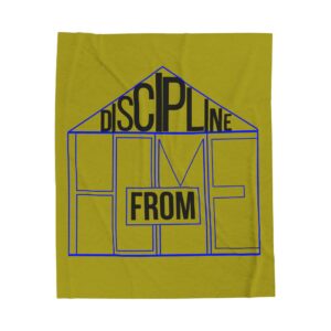 discipline from home velveteen plush blanket – “discipline from home” cozy throw