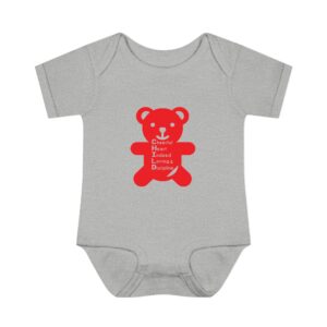 Home baby bodysuit — red teddy 'child graphic' infant onesie