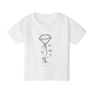 Home toddler t shirt — minimal 'success' flower line art