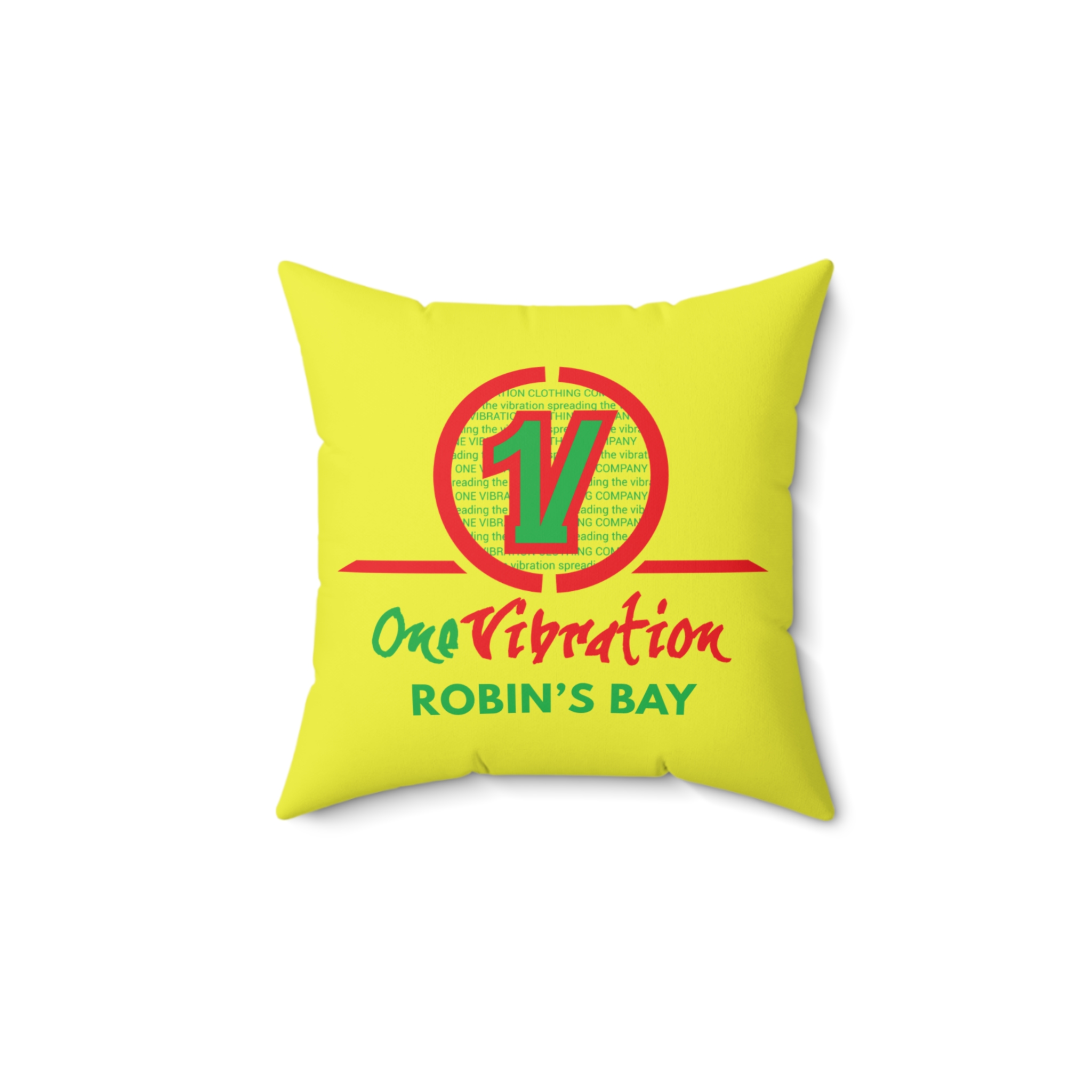 one vibration robin’s bay decorative pillow — reggae inspired logo throw pillow one vibration robin’s bay decorative pillow — reggae inspired logo throw pillow