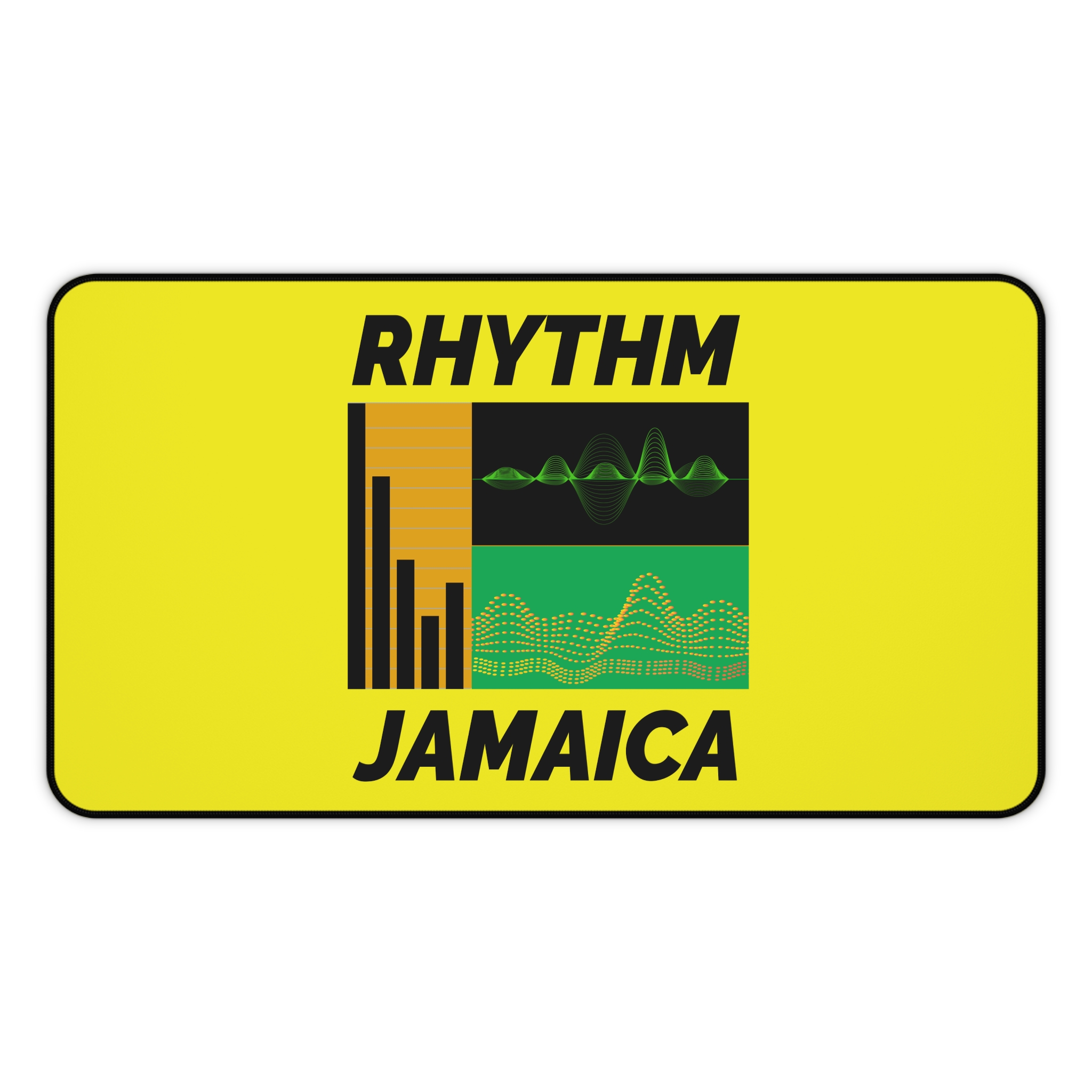 rhythm jamaica desk mat — reggae music equalizer / office mouse pad rhythm jamaica desk mat — reggae music equalizer / office mouse pad