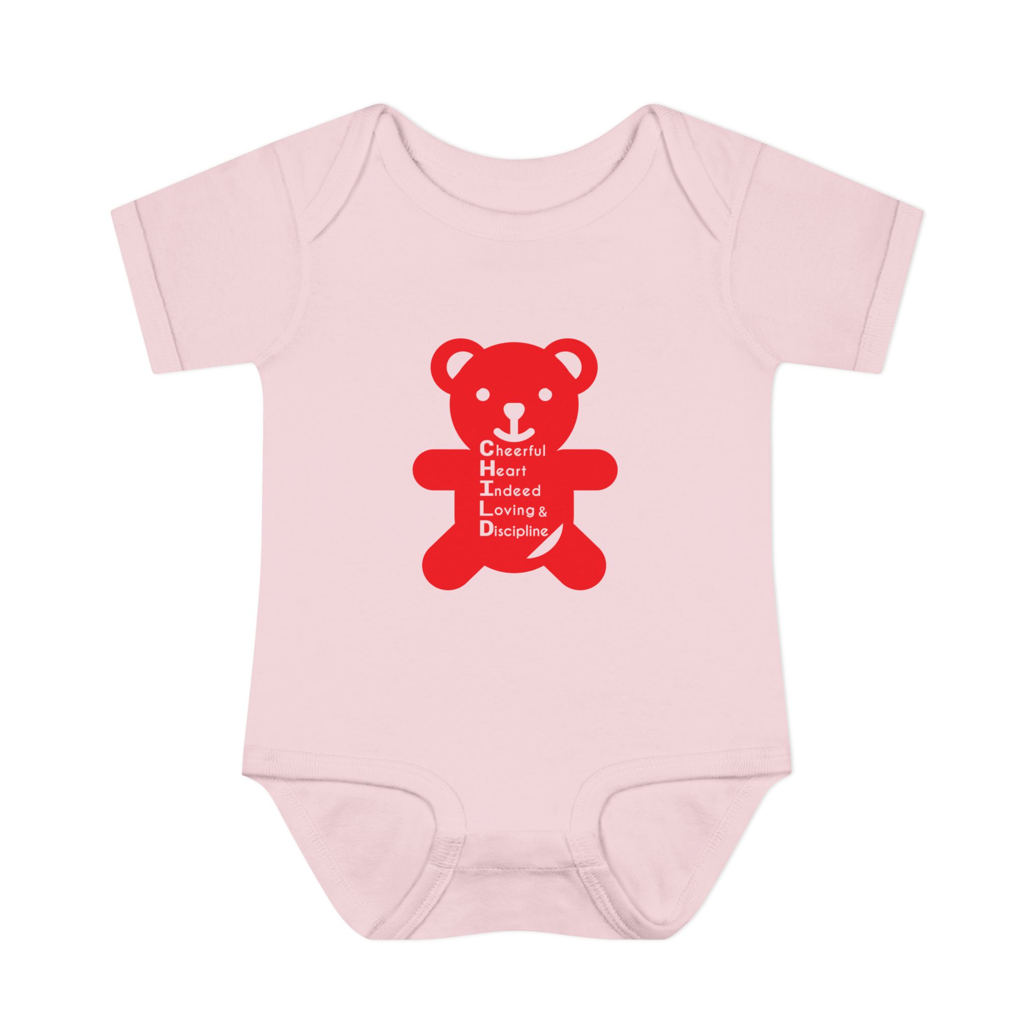 baby bodysuit — red teddy 'child graphic' infant onesie baby bodysuit — red teddy 'child graphic' infant onesie