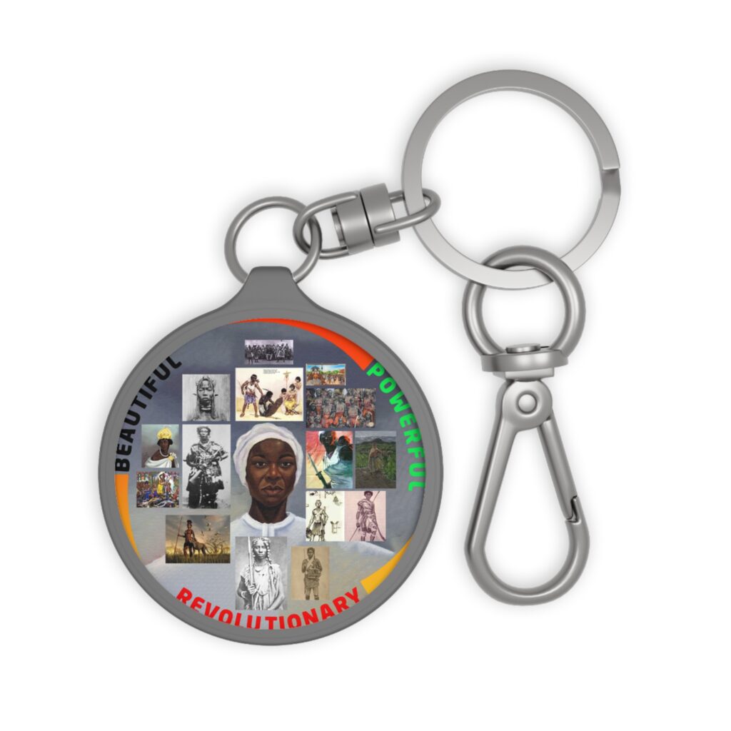 revolutionary black history collage keyring