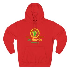 jamaica one vibration logo hoodie — casual fleece pullover