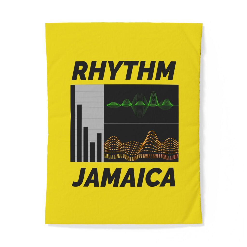 jamaica rhythm cotton duvet cover – reggae soundwave bedding