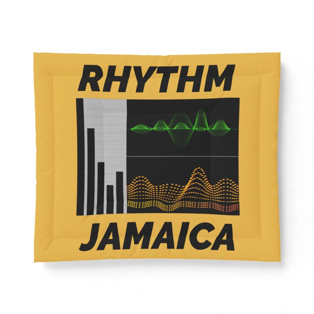 rhythm jamaica cotton comforter reggae wave music graphic bedding
