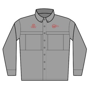 men's embroidered long sleeve work shirt — one vibration