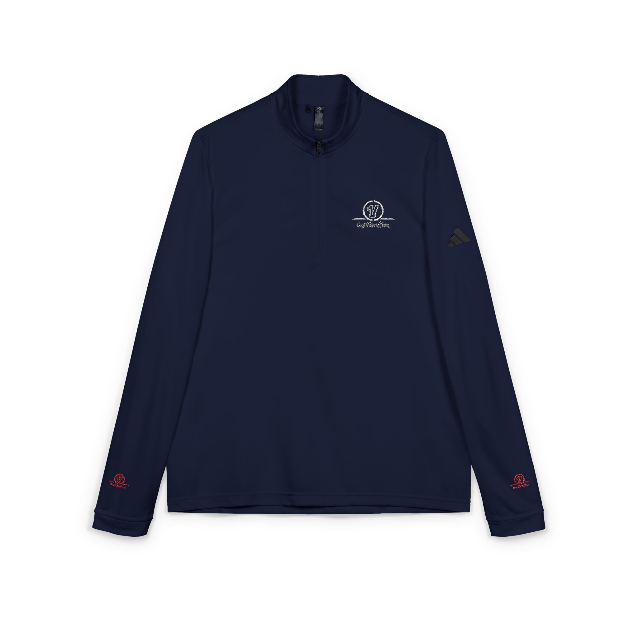embroidered grey quarter zip pullover — performance adidas® golf top embroidered grey quarter zip pullover — performance adidas® golf top
