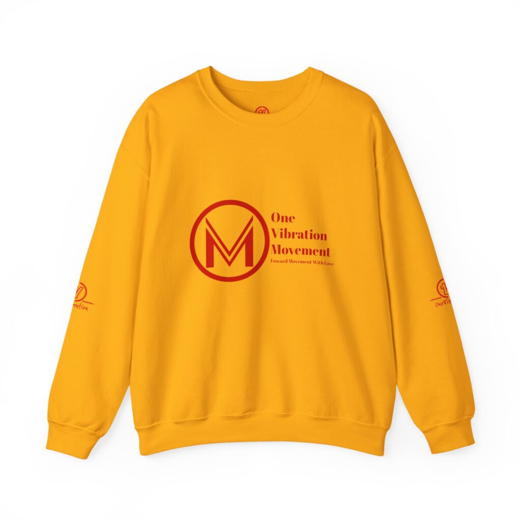 one vibration movement crewneck sweatshirt — red logo