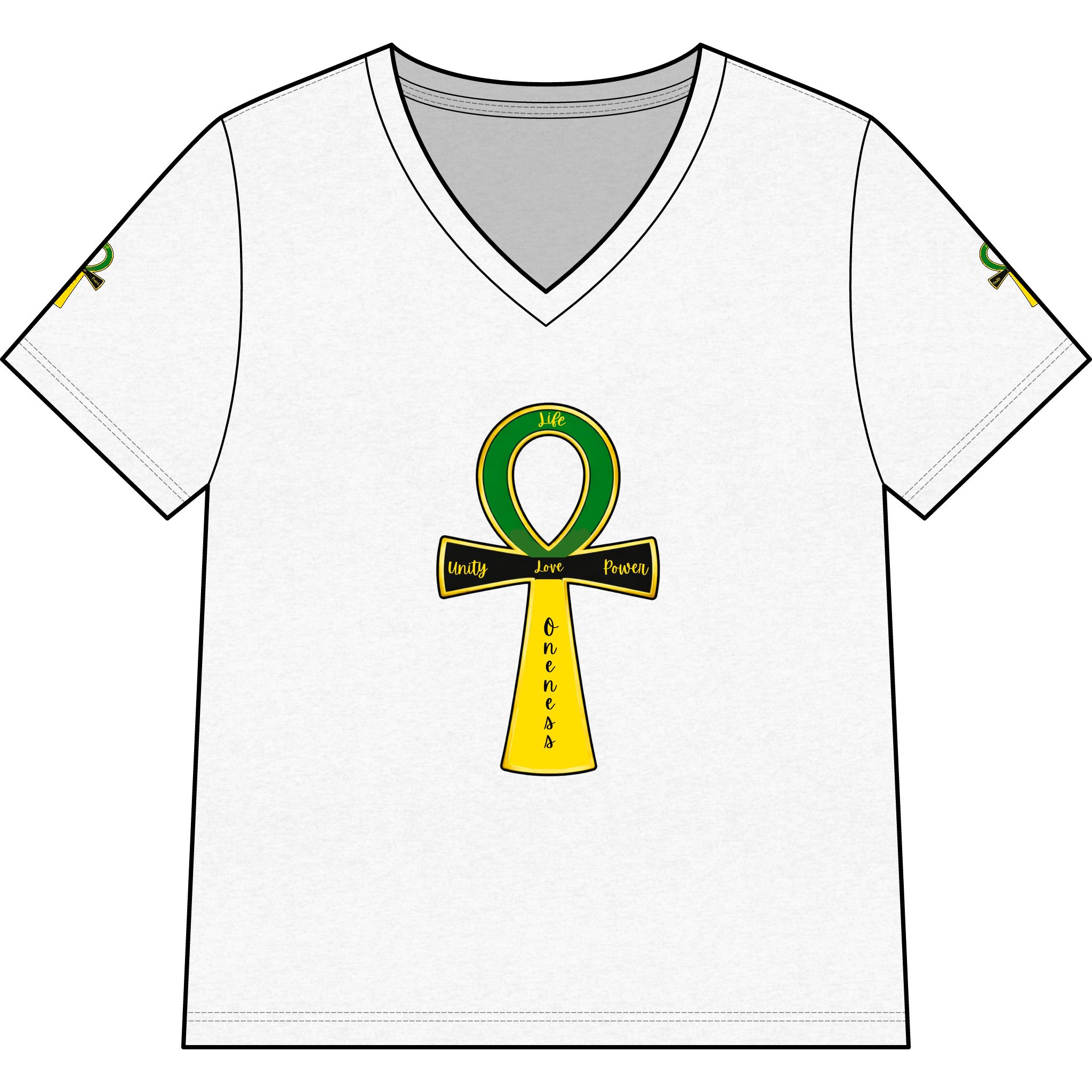 ankh symbol v neck tee — empowerment @ one vibration graphic shirt ankh symbol v neck tee — empowerment @ one vibration graphic shirt