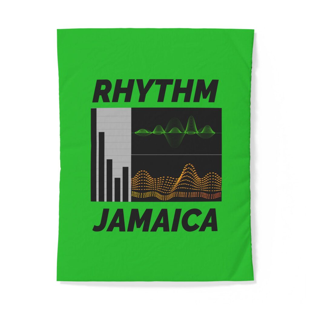 rhythm jamaica cotton duvet cover — reggae music wave bedding
