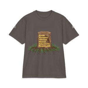 father t‑shirt — courage, active, tolerant, honest, educated & responsible