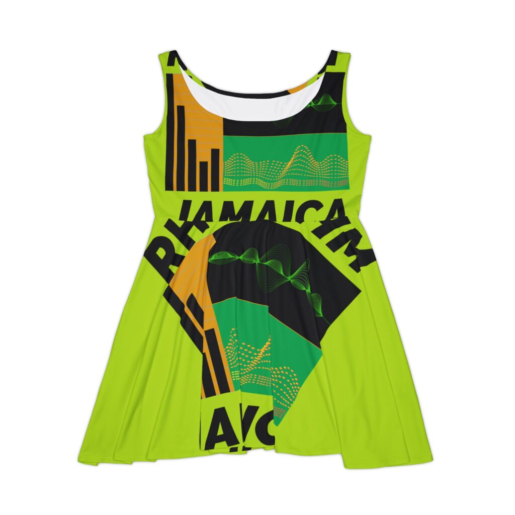 rhythm jamaica neon skater dress all over print