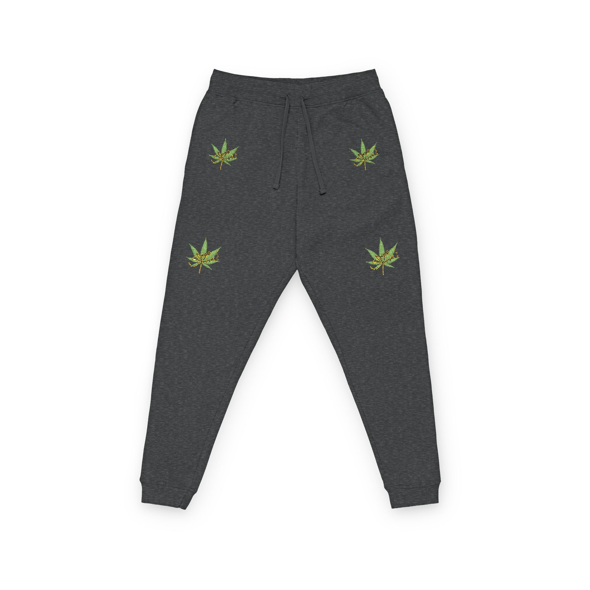 embroidered cannabis leaf joggers – relaxed fleece sweatpants embroidered cannabis leaf joggers – relaxed fleece sweatpants