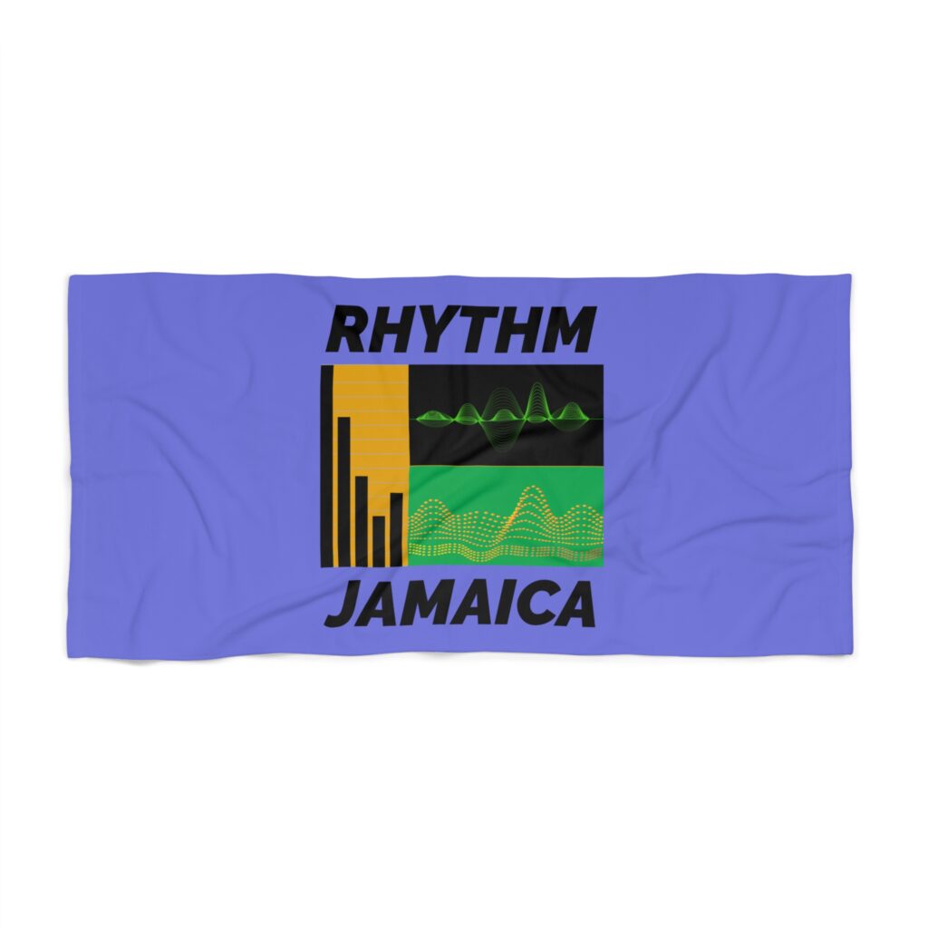 rhythm jamaica beach towel – reggae vibes graphic towel