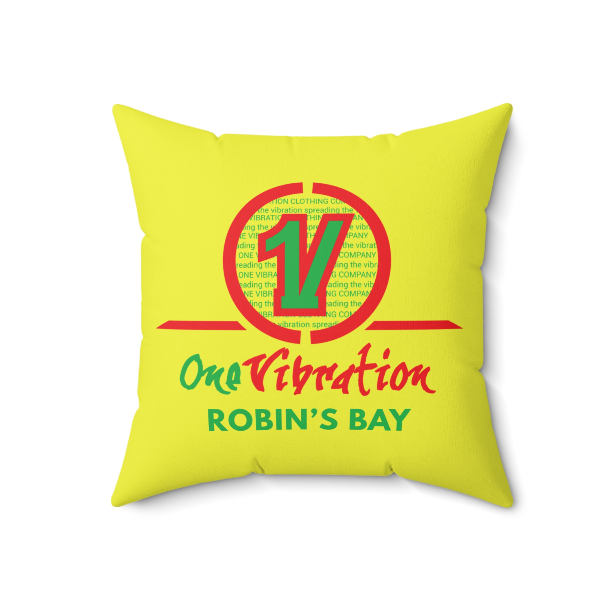 one vibration robin’s bay decorative pillow — reggae inspired logo throw pillow one vibration robin’s bay decorative pillow — reggae inspired logo throw pillow