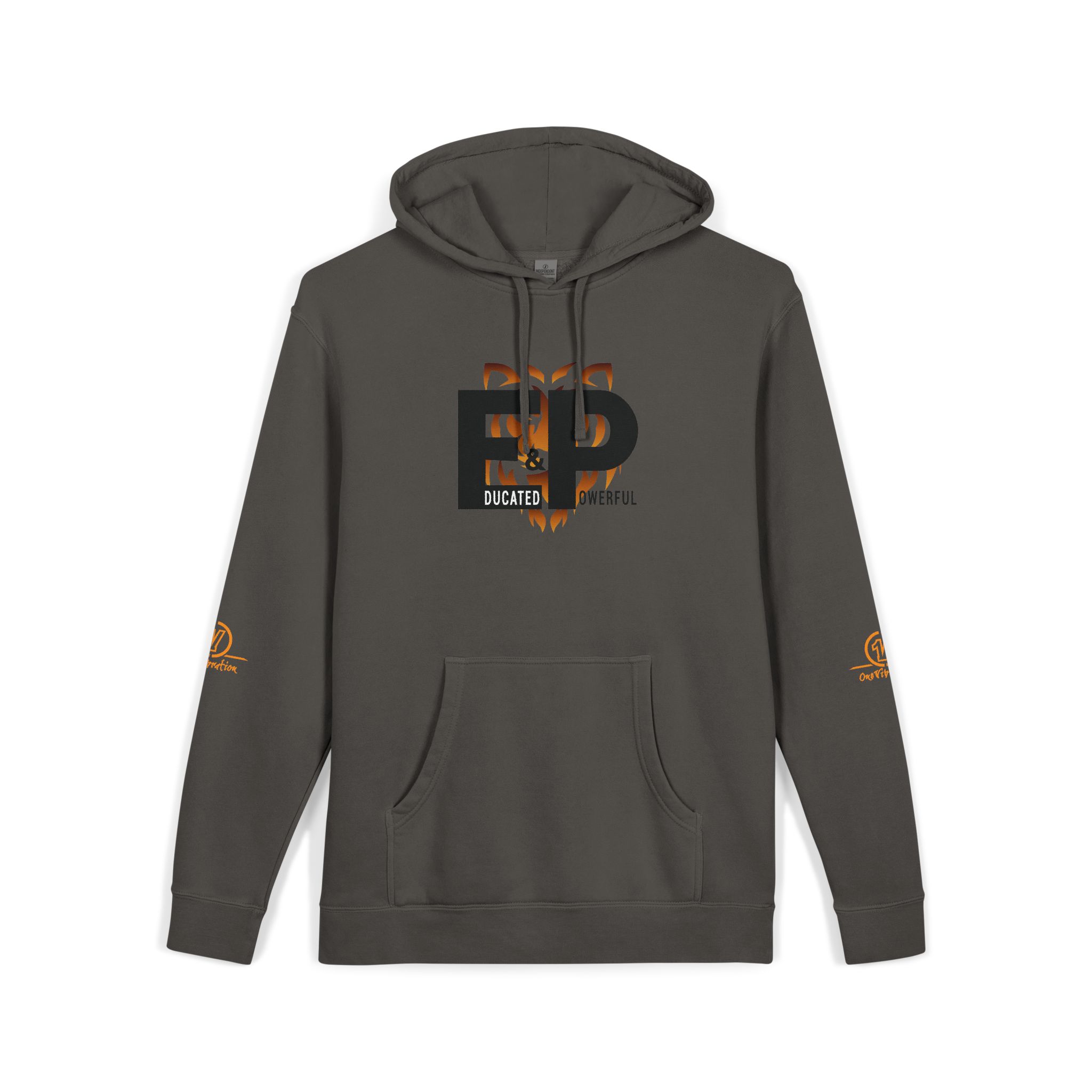 pigment dyed hoodie — retro flame 'ep' graphic streetwear pigment dyed hoodie — retro flame 'ep' graphic streetwear