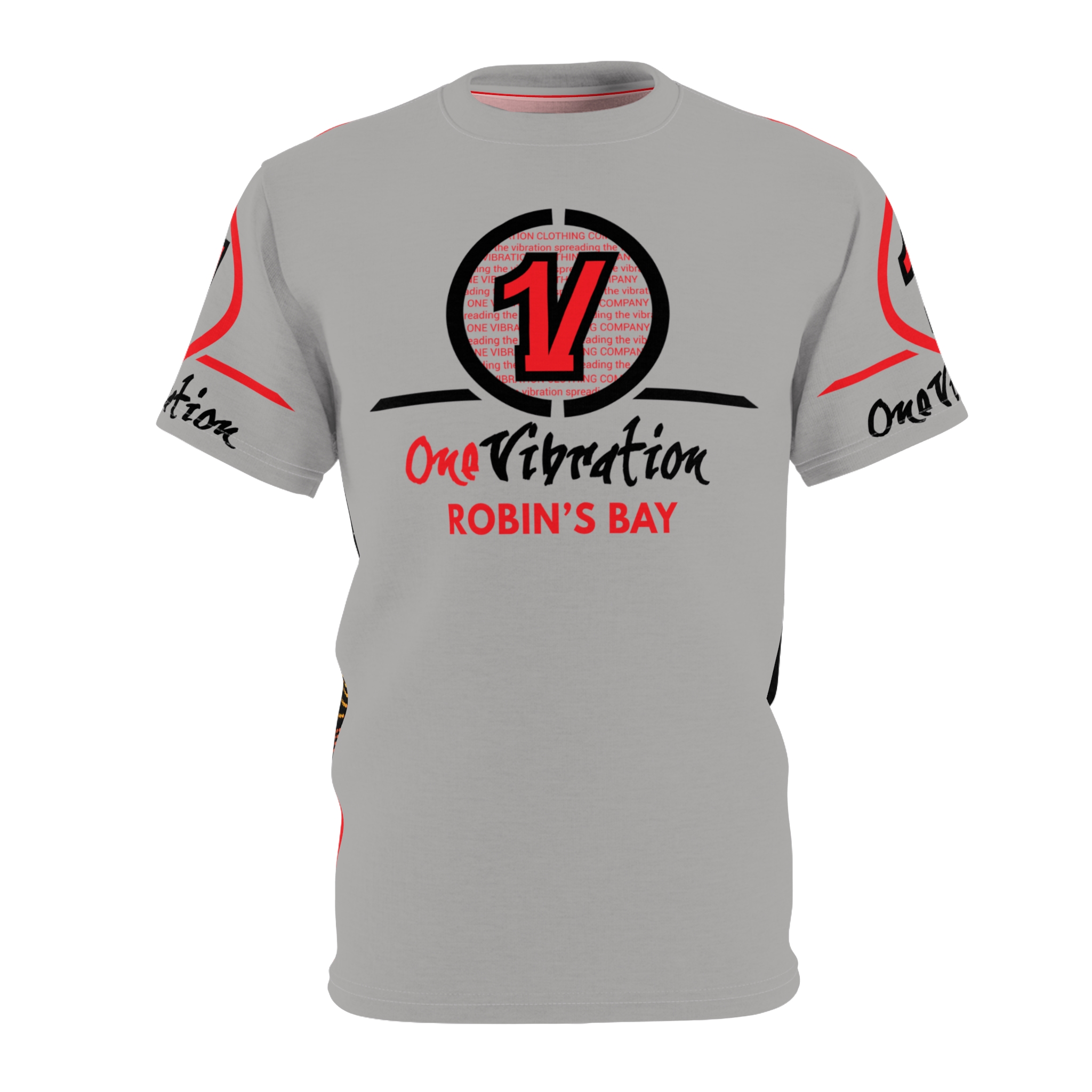 one vibration robin's bay tee — logo graphic all over print shirt one vibration robin's bay tee — logo graphic all over print shirt