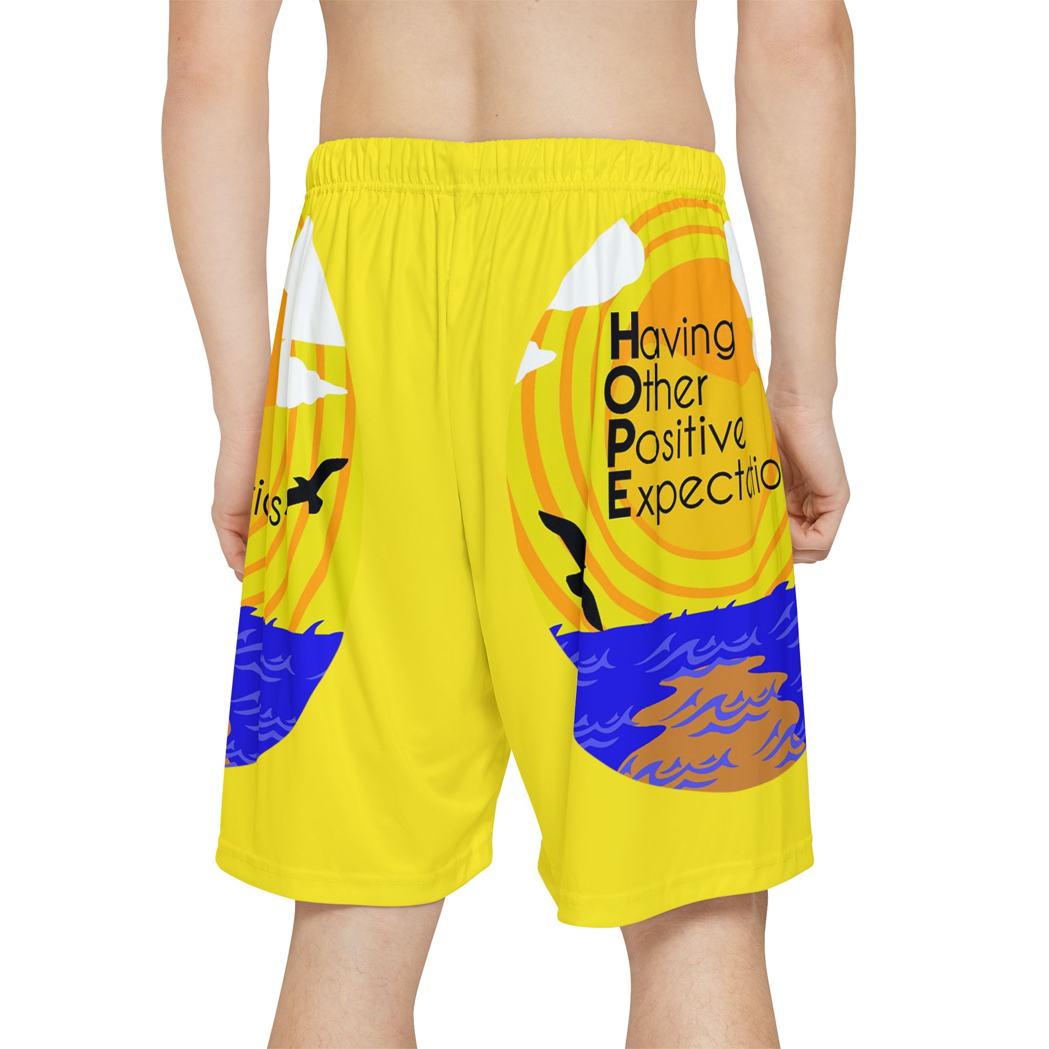 positive expectations beach sports shorts — motivational graphic athletic shorts positive expectations beach sports shorts — motivational graphic athletic shorts